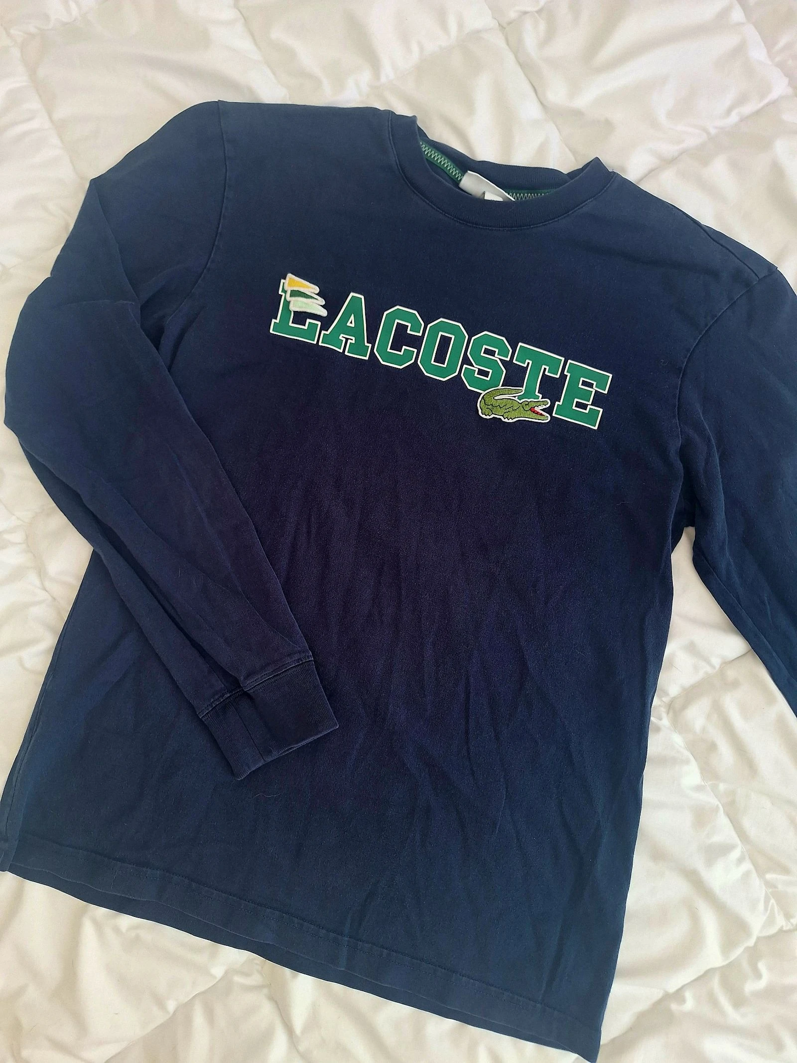 Lacoste sweater dark blue with logo relaxed fit – photo 2
